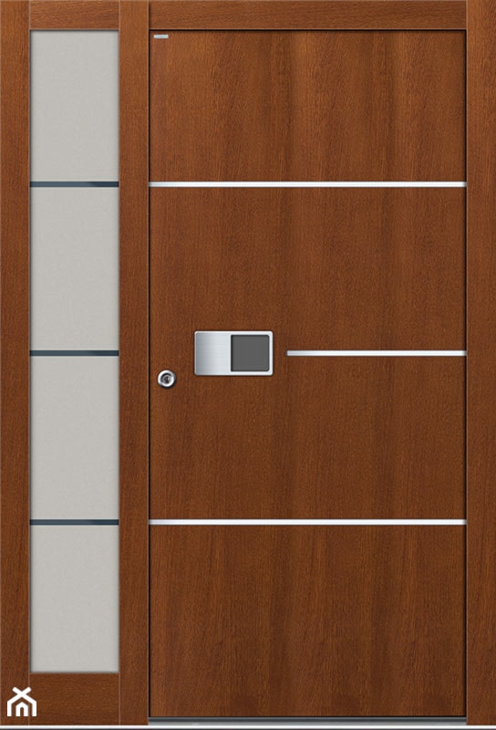 Drzwi zewnętrzne | Basic Line 04 z dostawką - zdjęcie od PARMAX - producent ekskluzywnych drewnianych drzwi zewnętrznych