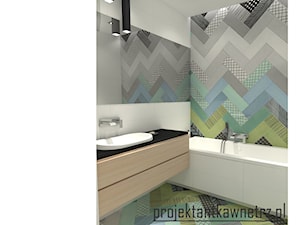 sypialnia z łazienką - Łazienka, styl nowoczesny - zdjęcie od projektantkawnetrz