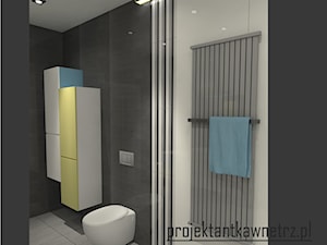 łazienka_NUTA_żółto-zielona - Łazienka, styl nowoczesny - zdjęcie od projektantkawnetrz