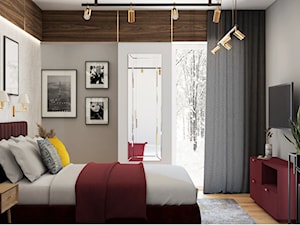 Mieszkanie w Rzeszowie - Sypialnia, styl nowoczesny - zdjęcie od JUKA design Pracownia Wnętrz