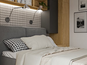 sypialnia z tapetą - zdjęcie od JUKA design Pracownia Wnętrz