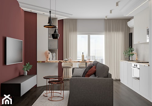 ekstrawaganckie mieszkanie na wynajem - Salon - zdjęcie od JUKA design Pracownia Wnętrz
