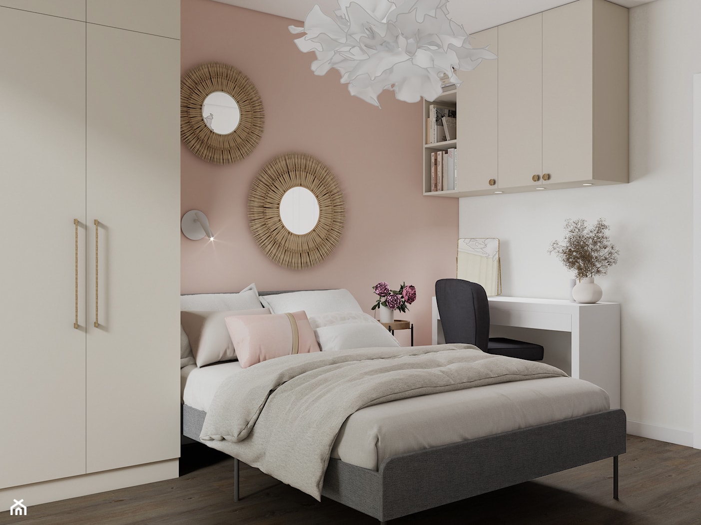 różowa sypialnia - zdjęcie od JUKA design Pracownia Wnętrz - Homebook