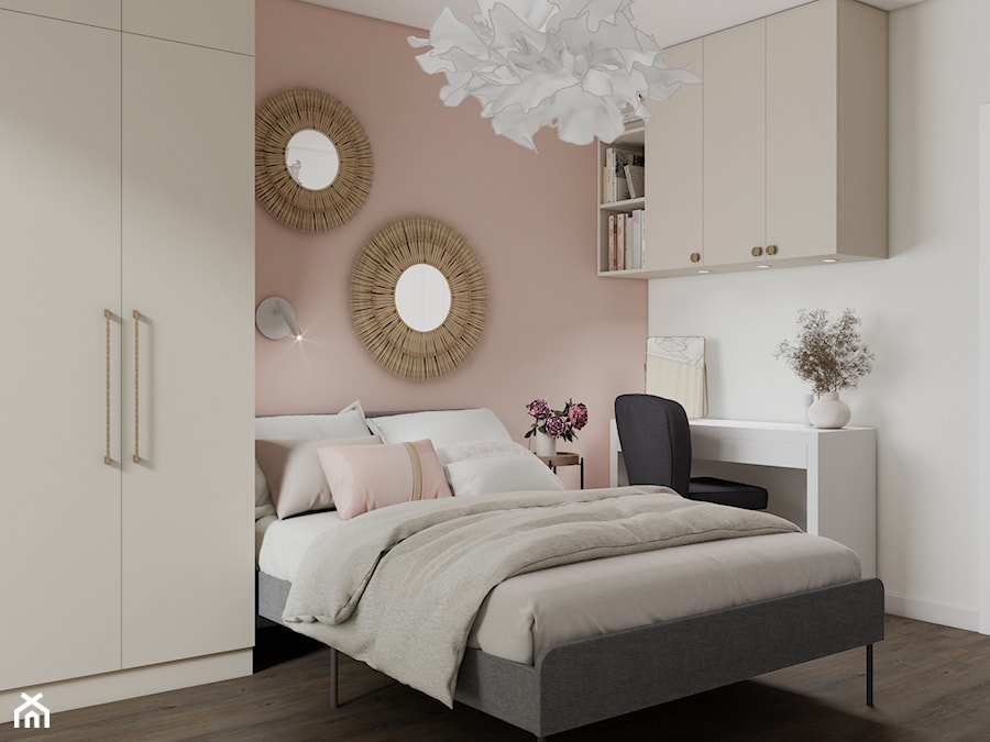 różowa sypialnia - zdjęcie od JUKA design Pracownia Wnętrz