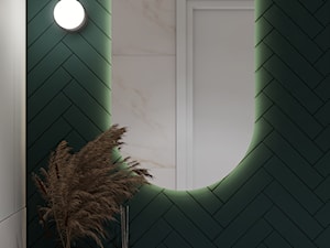zielona łazienka i kuchnia - Łazienka, styl tradycyjny - zdjęcie od JUKA design Pracownia Wnętrz