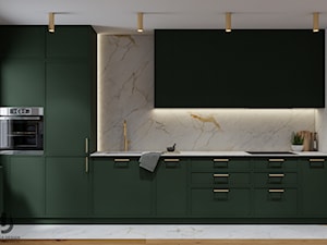 zielona łazienka i kuchnia - Kuchnia, styl tradycyjny - zdjęcie od JUKA design Pracownia Wnętrz