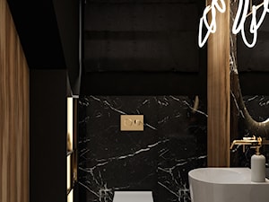 ciemne WC w stylu nowoczesnej elegancji - zdjęcie od JUKA design Pracownia Wnętrz