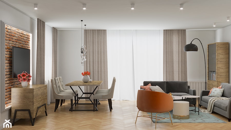 Dom w stylu eklektycznym - Salon, styl glamour - zdjęcie od JUKA design Pracownia Wnętrz