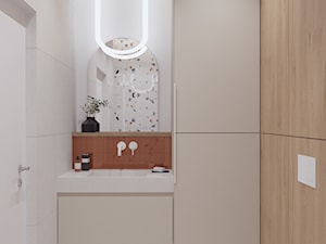 Przestronny apartament w stonowanej kolorystyce - Łazienka, styl nowoczesny - zdjęcie od JUKA design Pracownia Wnętrz