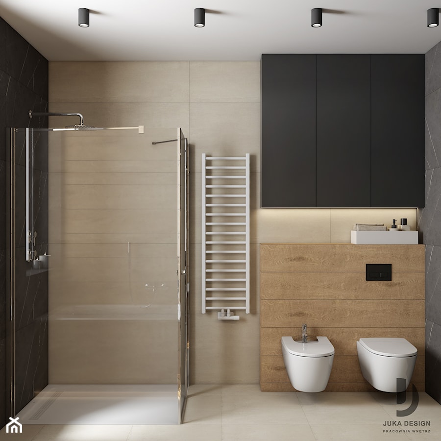 łazienka w nowoczesnym stylu - zdjęcie od JUKA design Pracownia Wnętrz