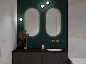 zielona łazienka i kuchnia - Jadalnia - zdjęcie od JUKA design Pracownia Wnętrz