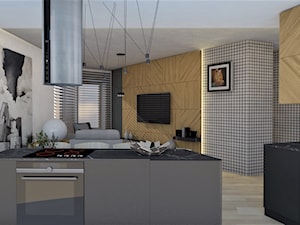 salon z aneksem kuchennym - zdjęcie od JUKA design Pracownia Wnętrz