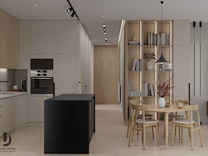 Przestronny apartament w stonowanej kolorystyce - Jadalnia, styl nowoczesny - zdjęcie od JUKA design Pracownia Wnętrz