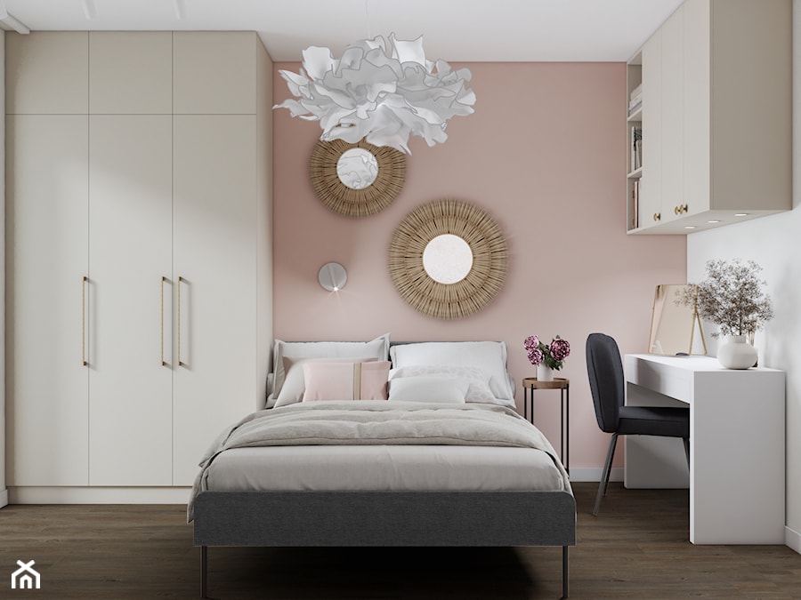 różowa sypialnia - zdjęcie od JUKA design Pracownia Wnętrz