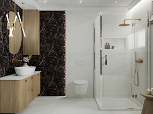 łazienka z marmurowymi płytkami - zdjęcie od JUKA design Pracownia Wnętrz