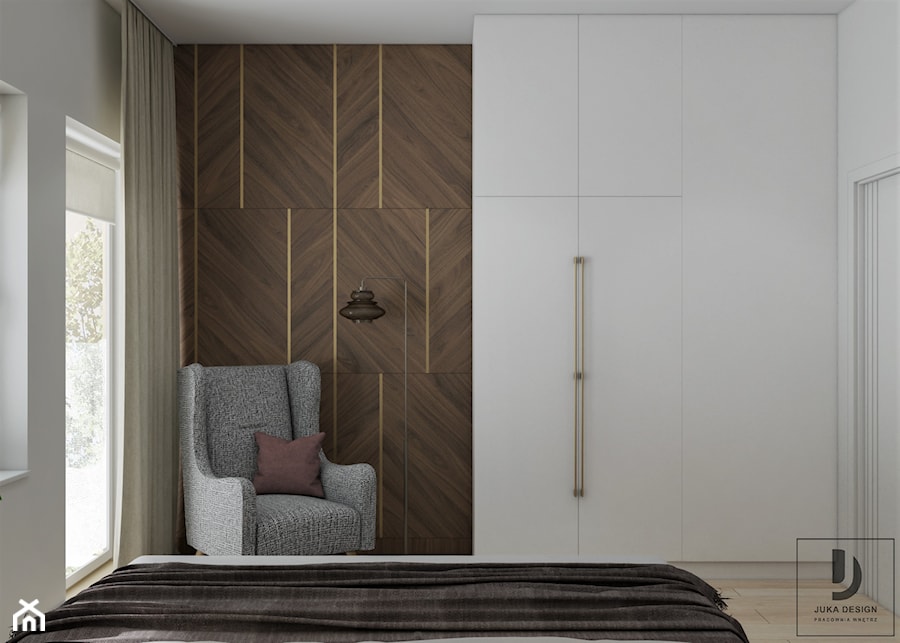 Projekt przytulnego domu - Sypialnia, styl nowoczesny - zdjęcie od JUKA design Pracownia Wnętrz