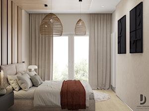 Przestronny apartament w stonowanej kolorystyce - Sypialnia, styl nowoczesny - zdjęcie od JUKA design Pracownia Wnętrz