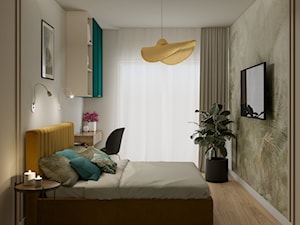 Kolorowe mieszkanie z nutą egzotyki - Sypialnia, styl tradycyjny - zdjęcie od JUKA design Pracownia Wnętrz