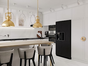biała klasyczna kuchnia glamour - zdjęcie od JUKA design Pracownia Wnętrz