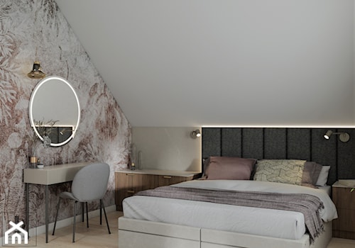 Projekt przytulnego domu - Sypialnia, styl nowoczesny - zdjęcie od JUKA design Pracownia Wnętrz
