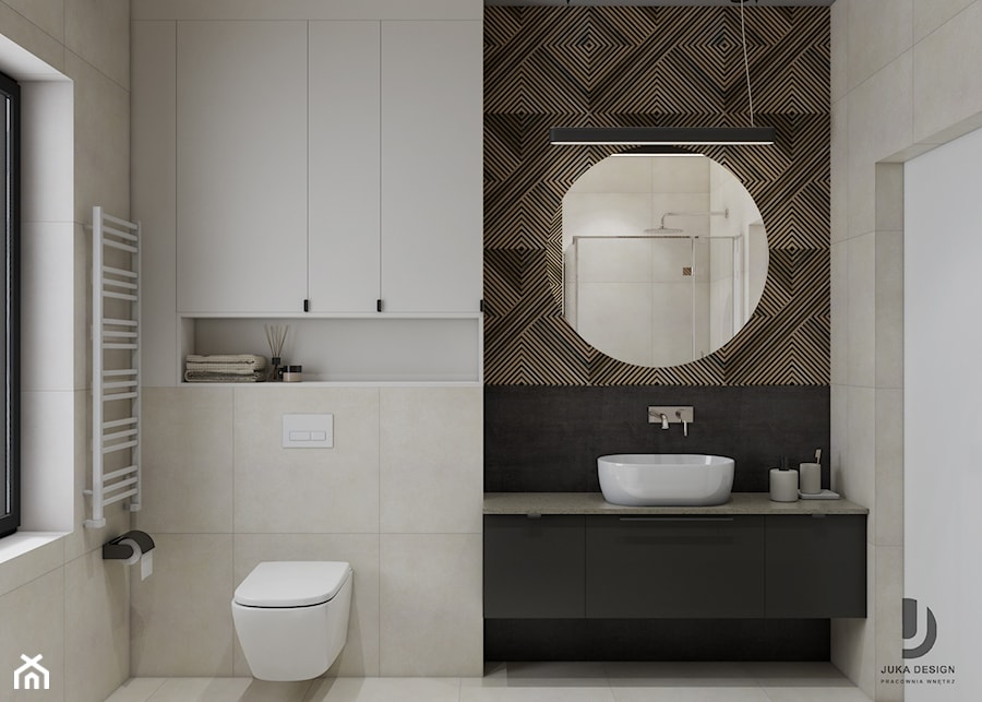 nowoczesna duża łazienka z wanną i prysznicem - zdjęcie od JUKA design Pracownia Wnętrz