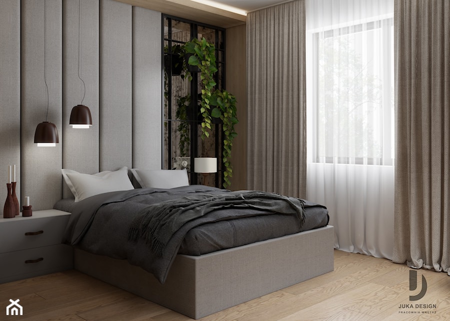 sypialnia w nowoczesnym stylu - zdjęcie od JUKA design Pracownia Wnętrz