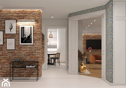 Dom w stylu eklektycznym - Hol / przedpokój, styl glamour - zdjęcie od JUKA design Pracownia Wnętrz