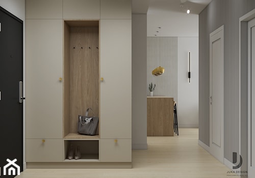 Nowoczesne i elegenckie mieszkanie - Hol / przedpokój, styl nowoczesny - zdjęcie od JUKA design Pracownia Wnętrz