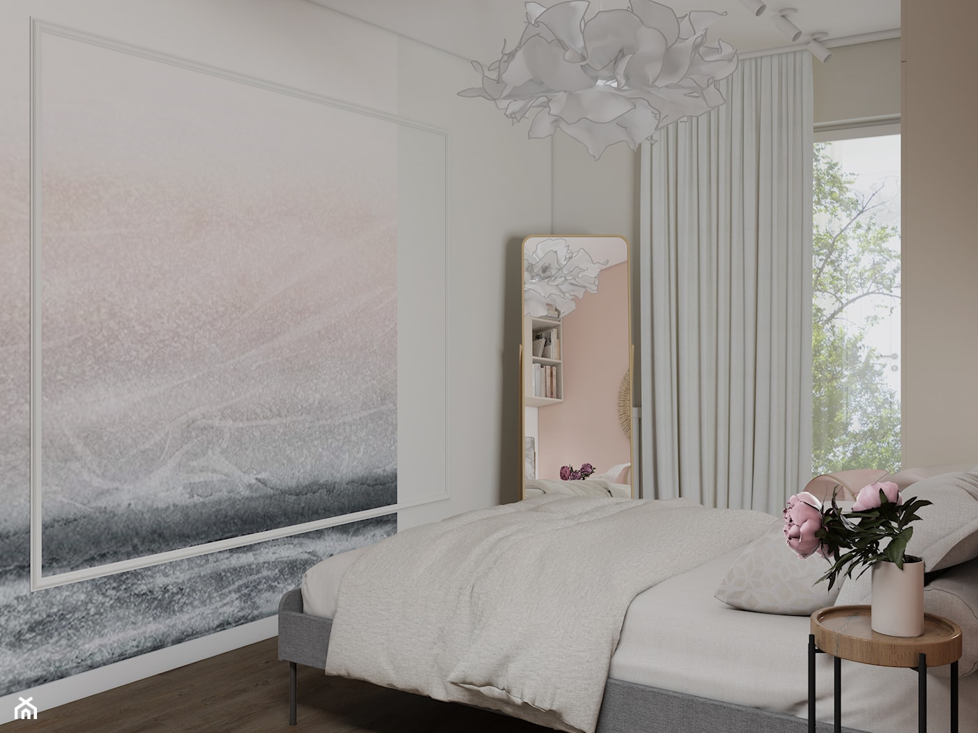 różowa sypialnia - zdjęcie od JUKA design Pracownia Wnętrz - Homebook