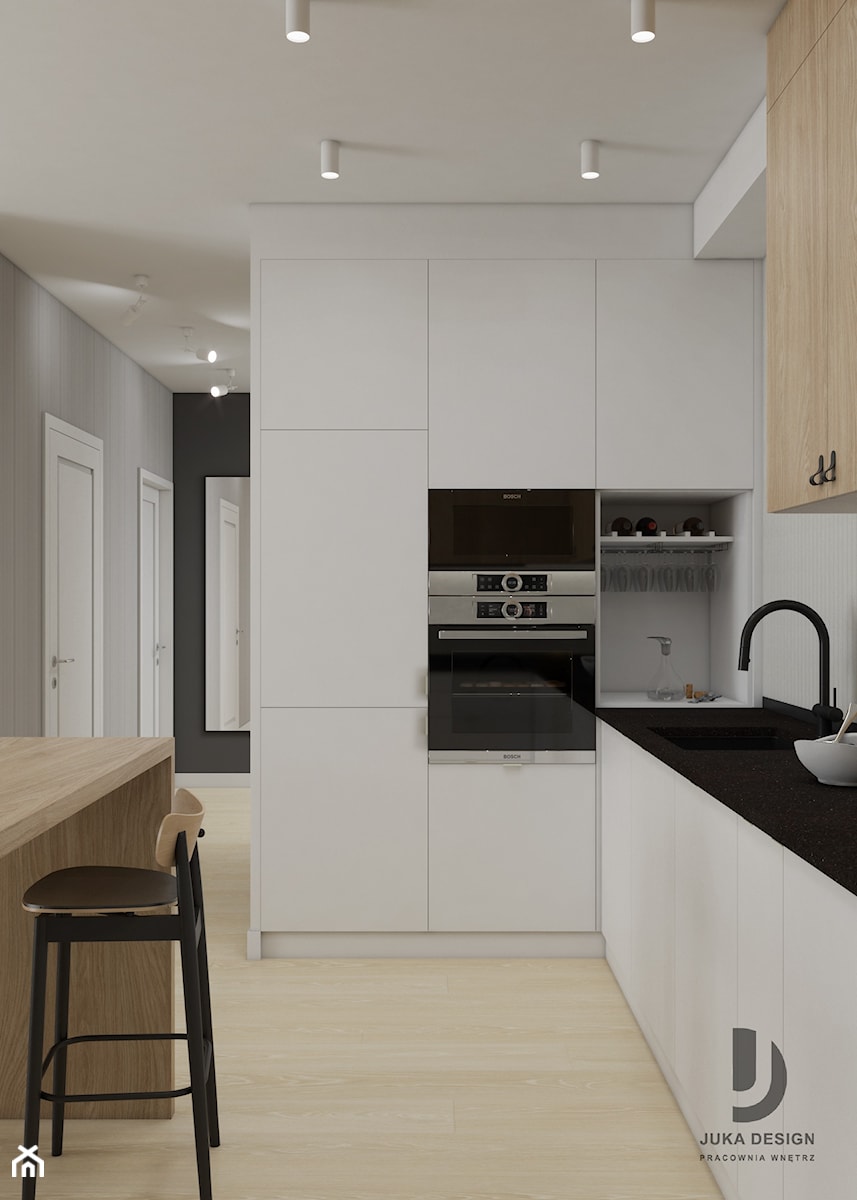 Nowoczesne i elegenckie mieszkanie - Kuchnia, styl nowoczesny - zdjęcie od JUKA design Pracownia Wnętrz