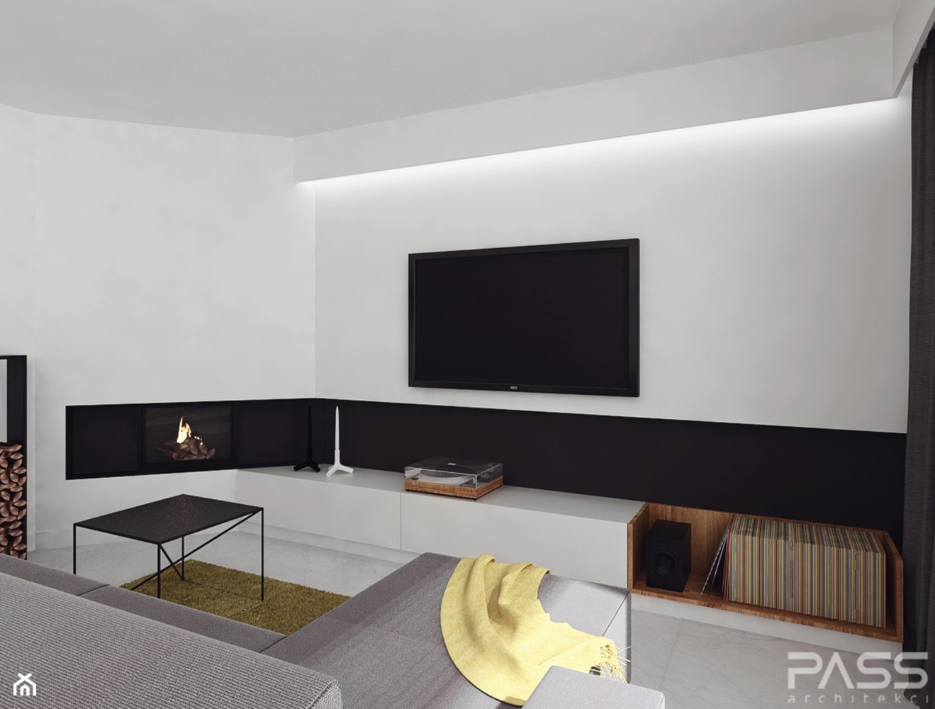 Salon, styl minimalistyczny - zdjęcie od PASS Architekci - Homebook