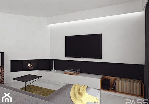 Projekt 10 - Salon, styl minimalistyczny - zdjęcie od PASS Architekci