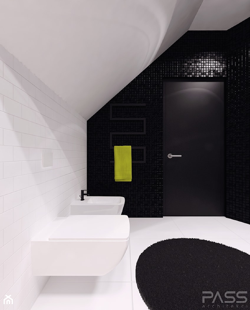 Projekt 10 - Średnia na poddaszu bez okna łazienka, styl glamour - zdjęcie od PASS Architekci - Homebook