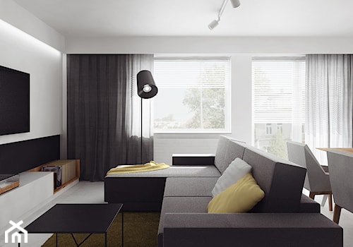 Salon, styl minimalistyczny - zdjęcie od PASS Architekci