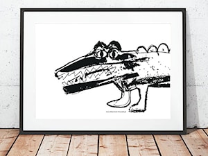 krokodyl plakat biało czarny - zdjęcie od annasko