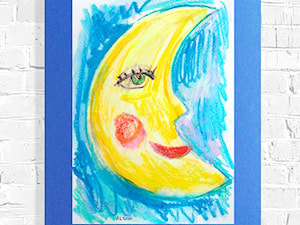 księżyc obrazek dla dzieci - zdjęcie od annasko