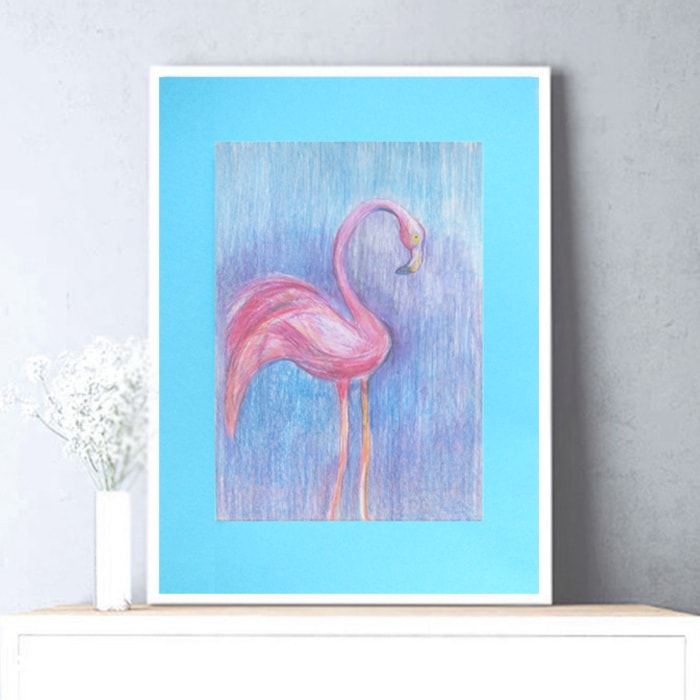 rysunek z flamingiem - zdjęcie od annasko