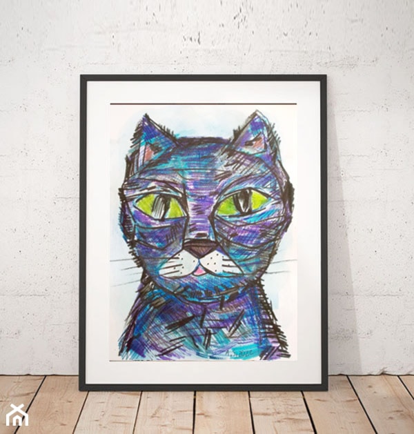 bajkowy rysunek z kotem - zdjęcie od annasko - Homebook