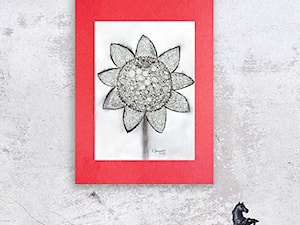 słonecznik rysunek biało czarny - zdjęcie od annasko