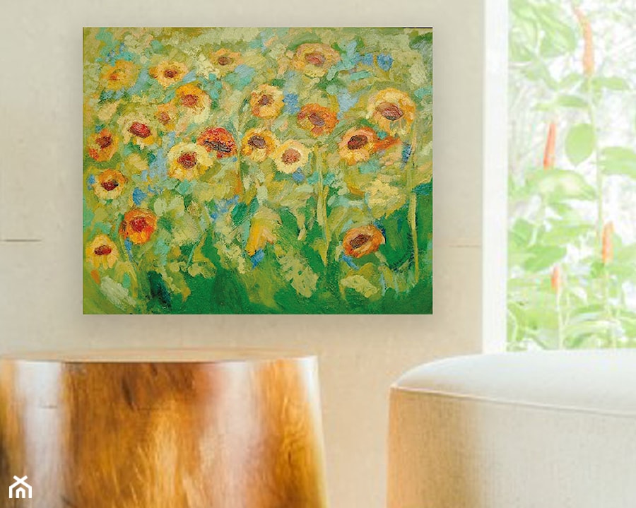słoneczniki obraz olejny - zdjęcie od annasko