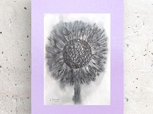 czarno biały rysunek - kwiat - zdjęcie od annasko