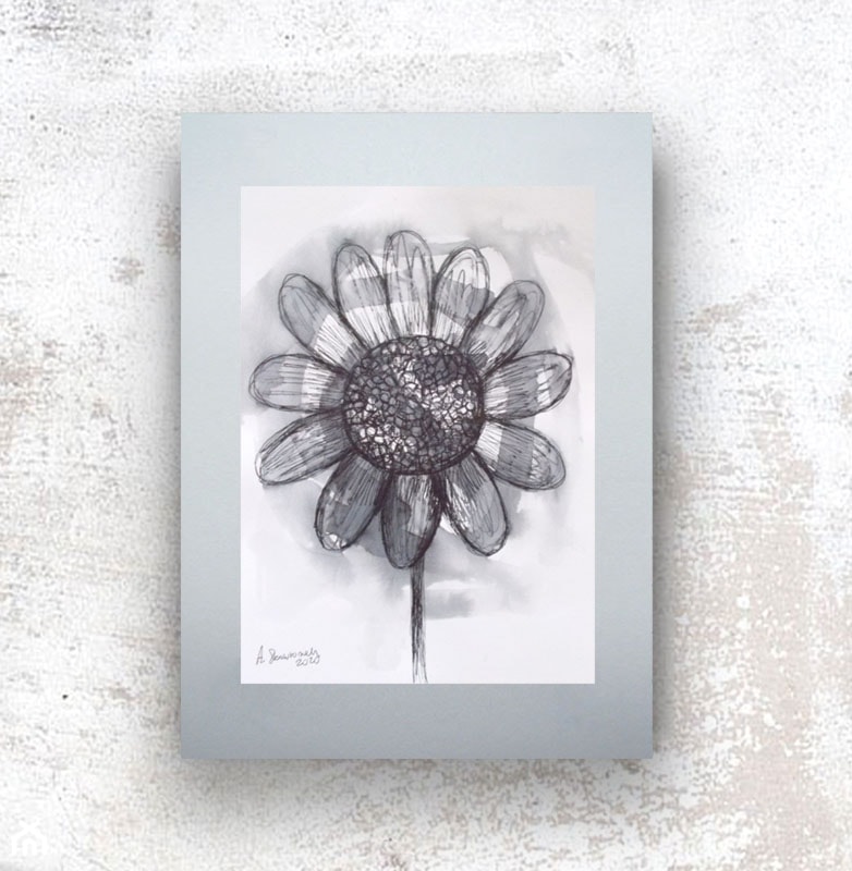 biało czarny rysunek - kwiat - zdjęcie od annasko - Homebook