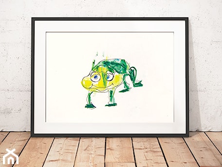 Aranżacje wnętrz - Pokój dziecka: zielona żaba plakat - annasko. Przeglądaj, dodawaj i zapisuj najlepsze zdjęcia, pomysły i inspiracje designerskie. W bazie mamy już prawie milion fotografii!