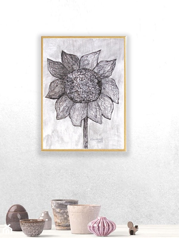 słonecznik szkic czarno biały - zdjęcie od annasko - Homebook