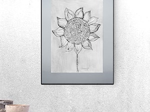 słonecznik rysunek biało czarny - zdjęcie od annasko