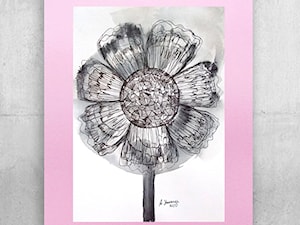 kwiat - rysunek biało czarny - zdjęcie od annasko