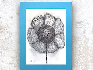 biało czarny rysunek kwiat - zdjęcie od annasko