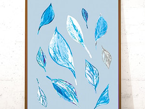 liście niebieskie plakat - zdjęcie od annasko