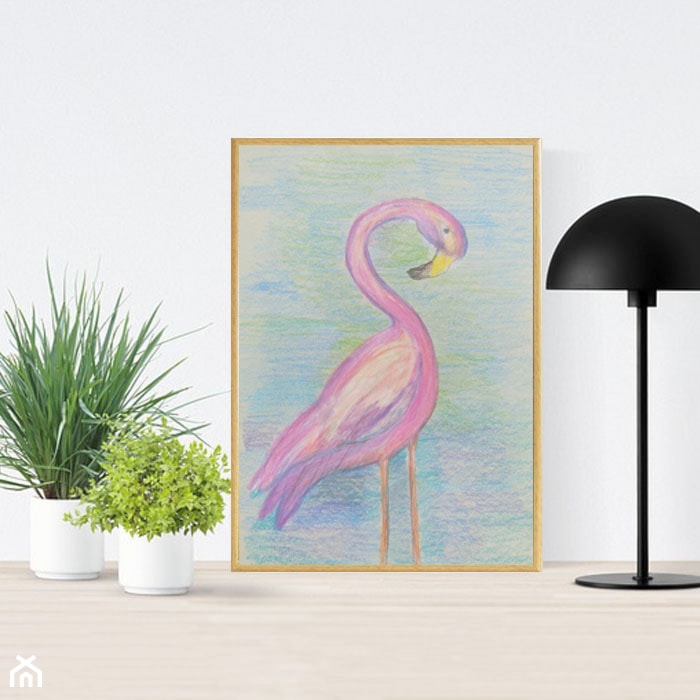 rysunek z flamingiem - zdjęcie od annasko