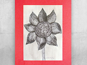 biało czarny rysunek - kwiat - zdjęcie od annasko